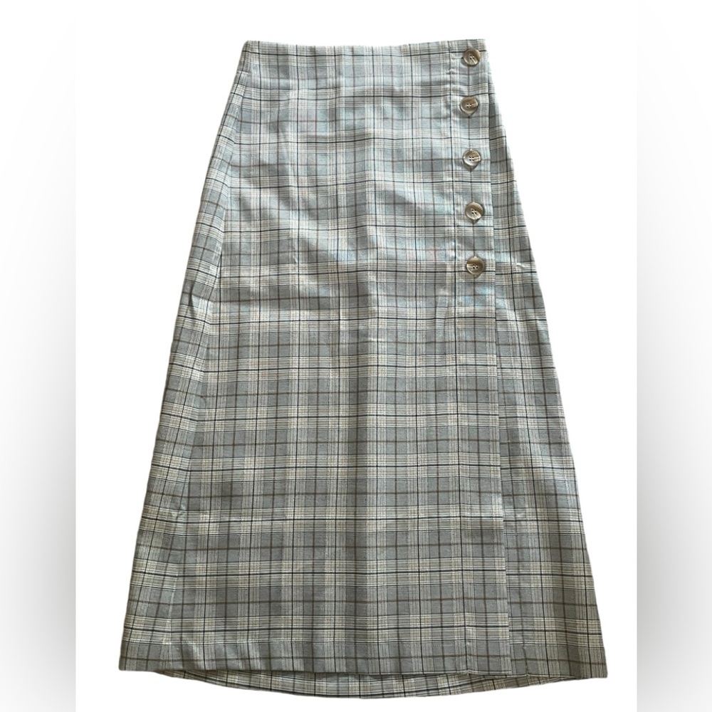 NWT Anthropologie Plaid Pencil Skirt XXS